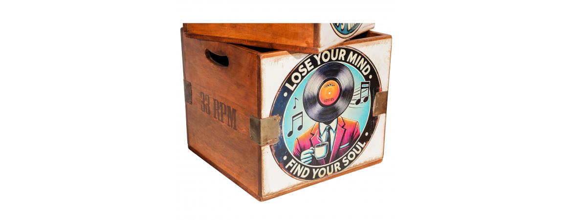 Set of 4 Record Boxes- Vinyl