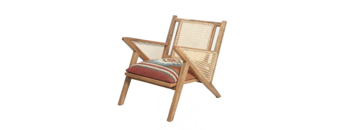 Rattan Chair - Red