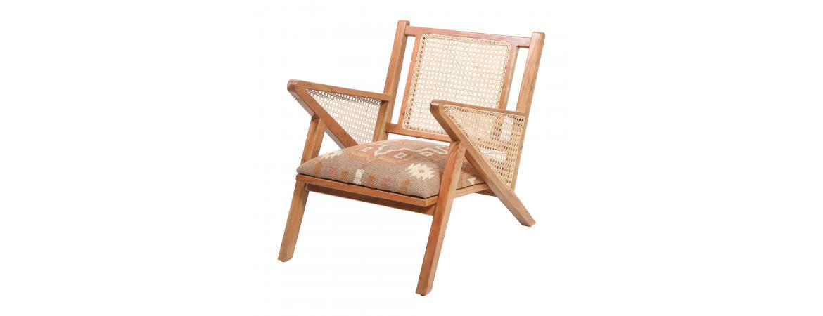 Rattan Chair - Orange