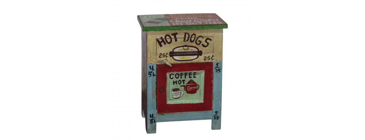 Hand Painted Vintage  Movie Cabinet