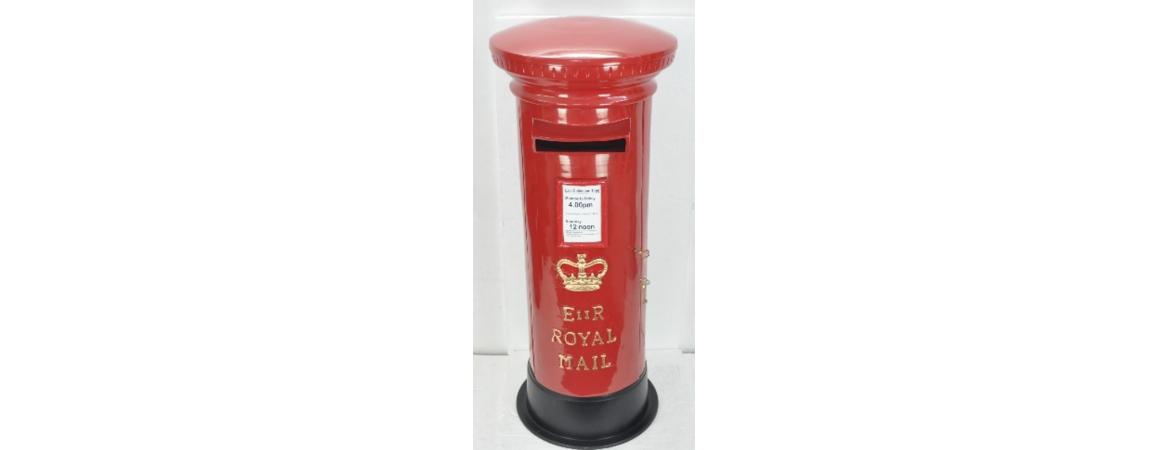 ER Pillar Post Box Red 50x20x20cm
