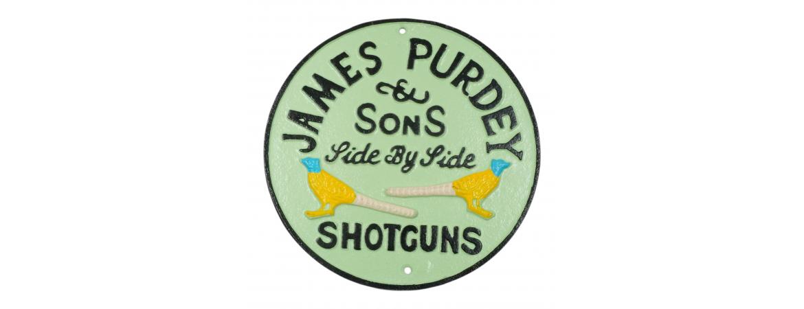 James & Purdey Plaque - Cast Iron