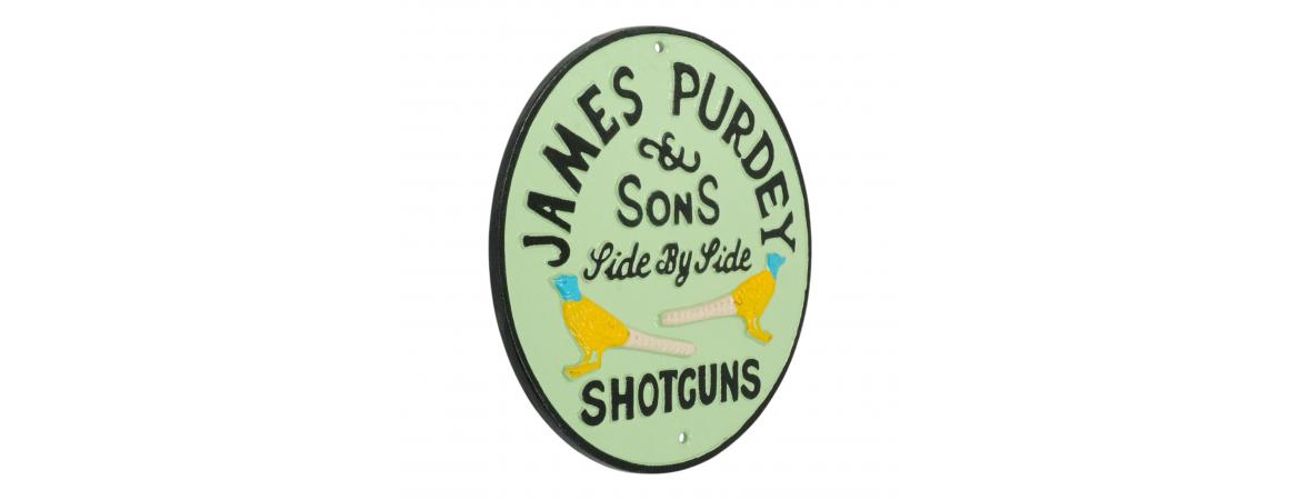 James & Purdey Plaque - Cast Iron