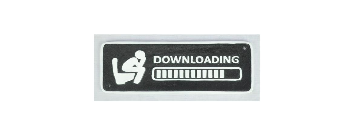 Toilet Downloading Sign