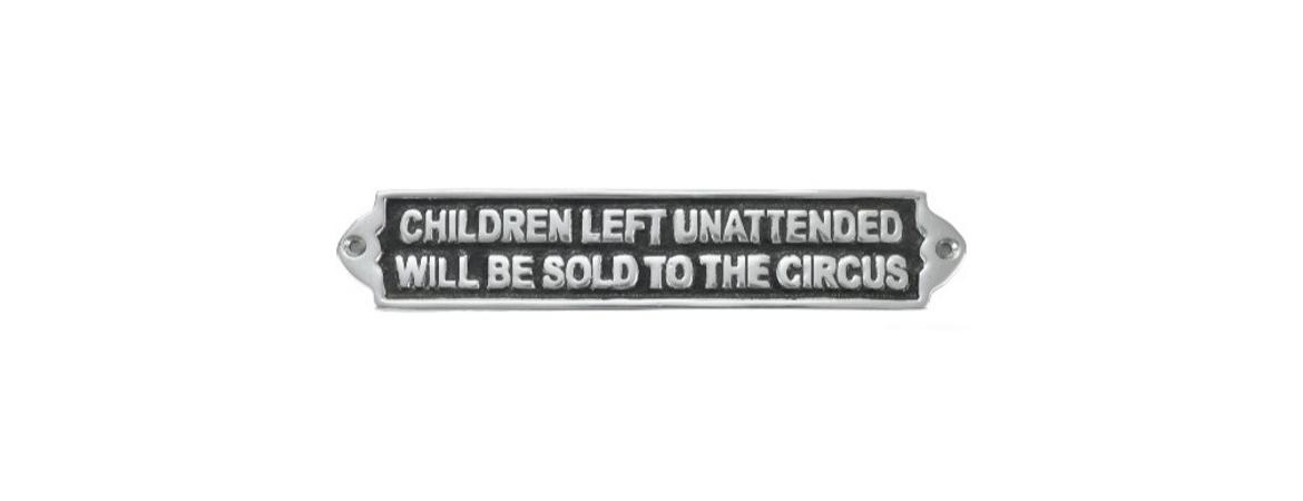 Children Left Sign