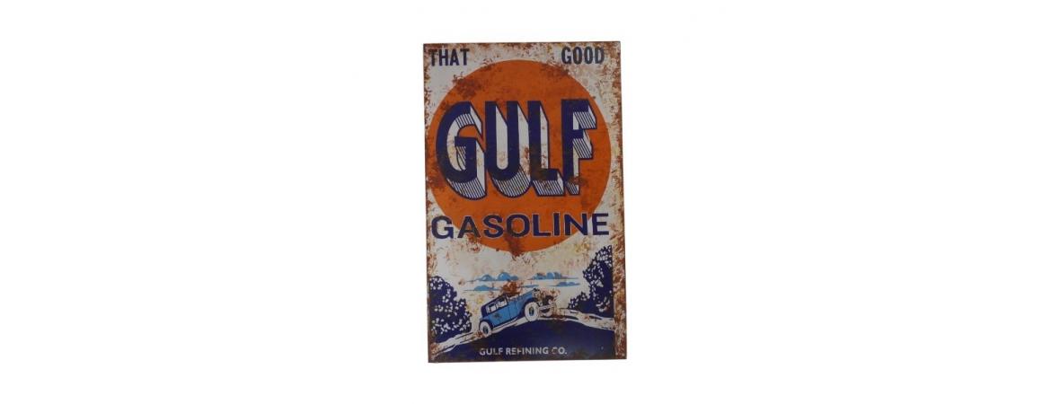 Gulf Gasoline Tin Sign