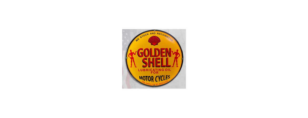 Golden Shell Tin Sign