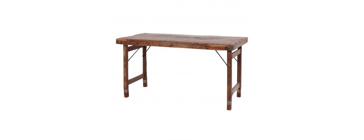 Wooden Folding Table W152 x D76 x H70cm