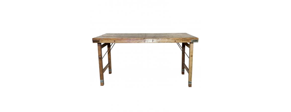 Wooden Folding Table W152 x D76 x H70cm