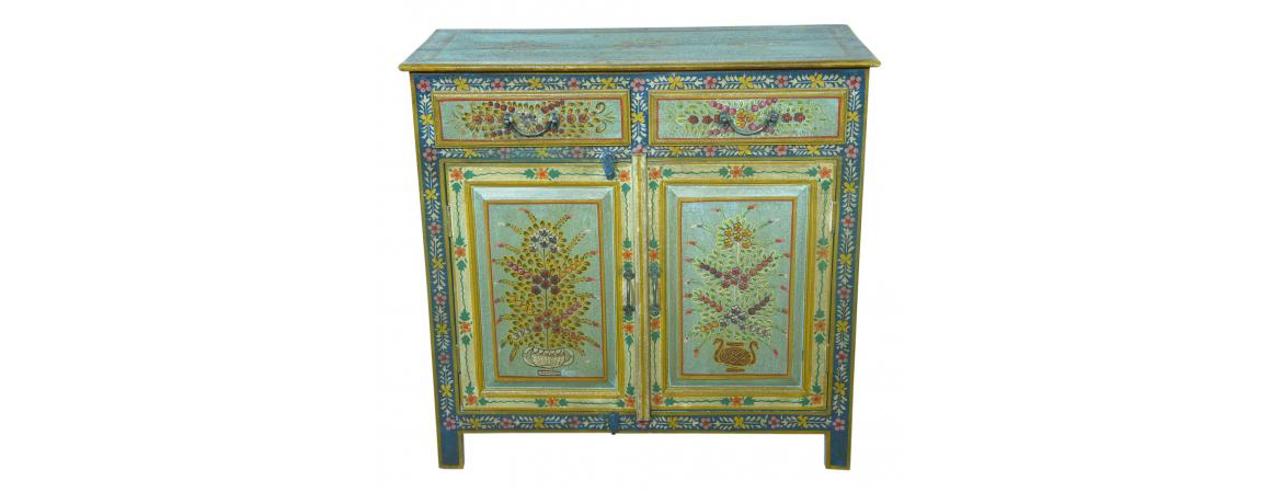 Hand Painted 2 Door Cabinet