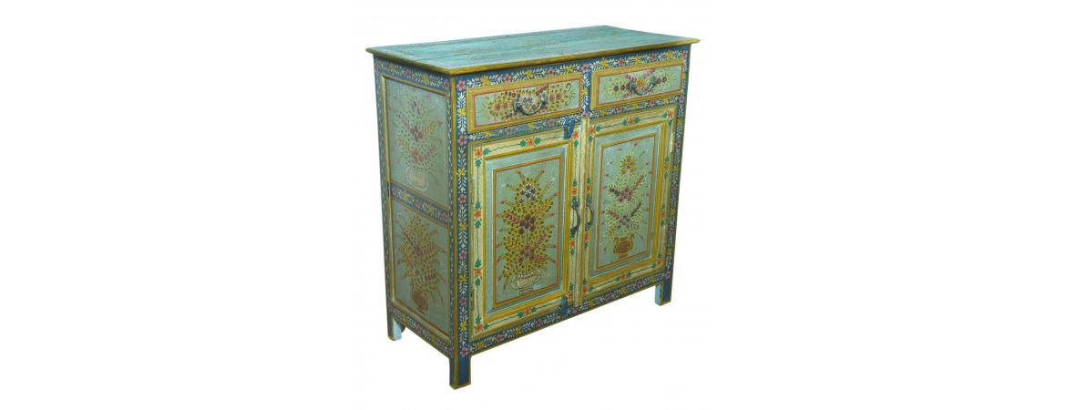 Hand Painted 2 Door Cabinet