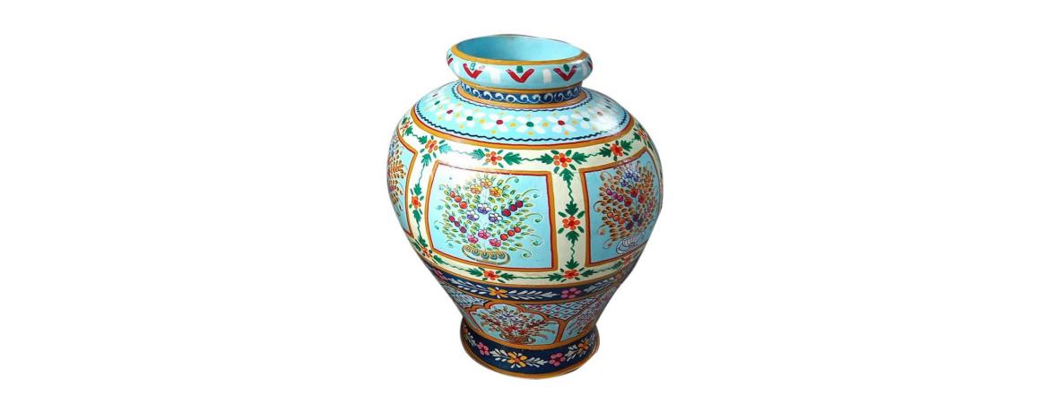 Handpainted Iron Pot