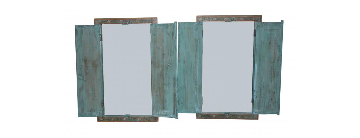 Wooden Panel with Mirror