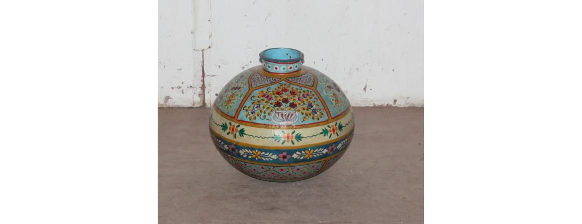 Handpainted Iron Pot