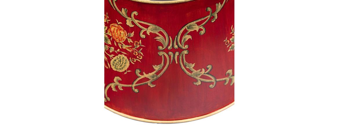 Red Floral Design Lamp with shade