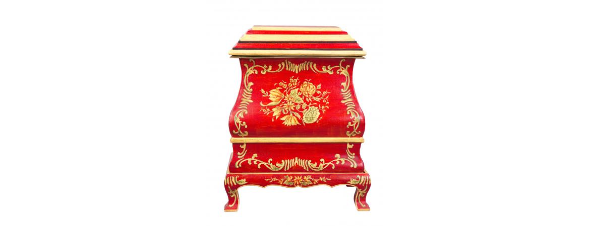 Red Floral Design Decorative Box