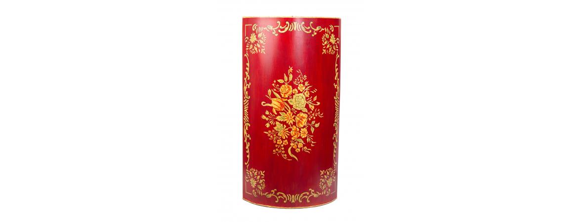 Red Floral Design Umbrella Stand