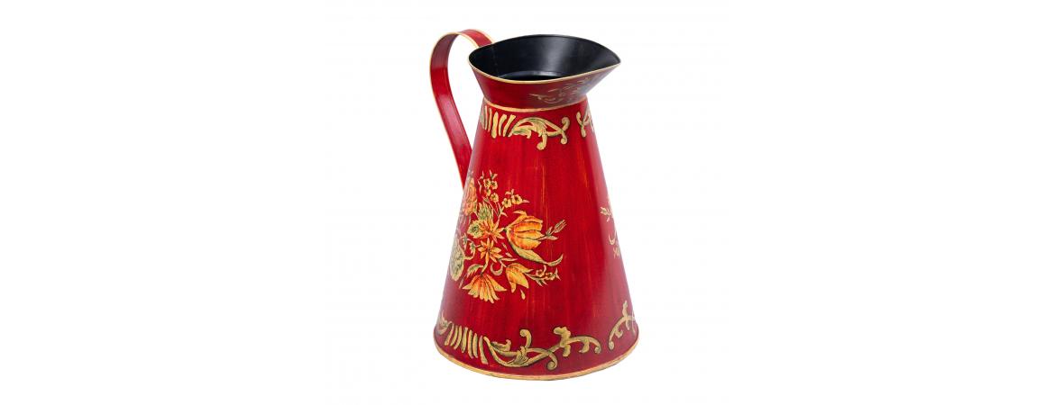 Red Floral Design Pitcher Jug