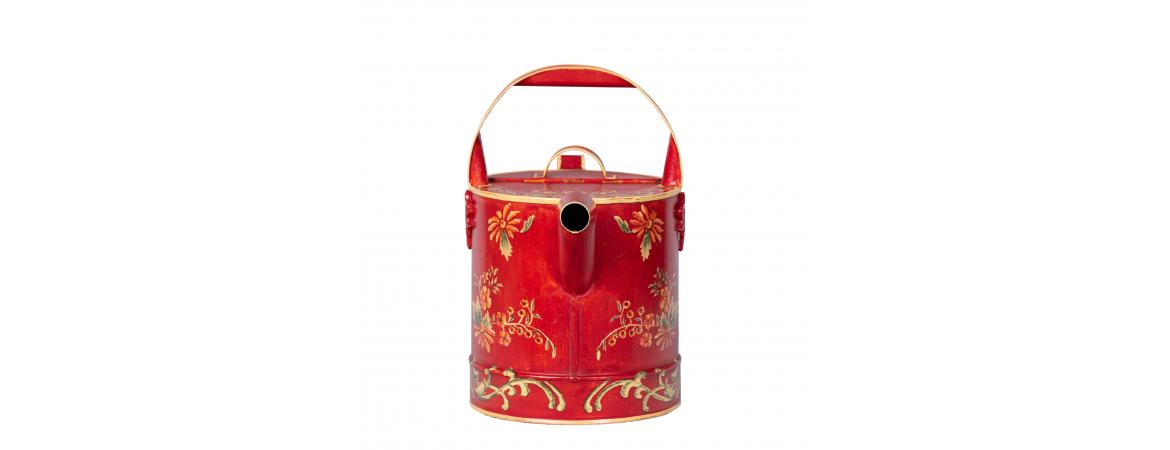 Red Floral Design Watering Can