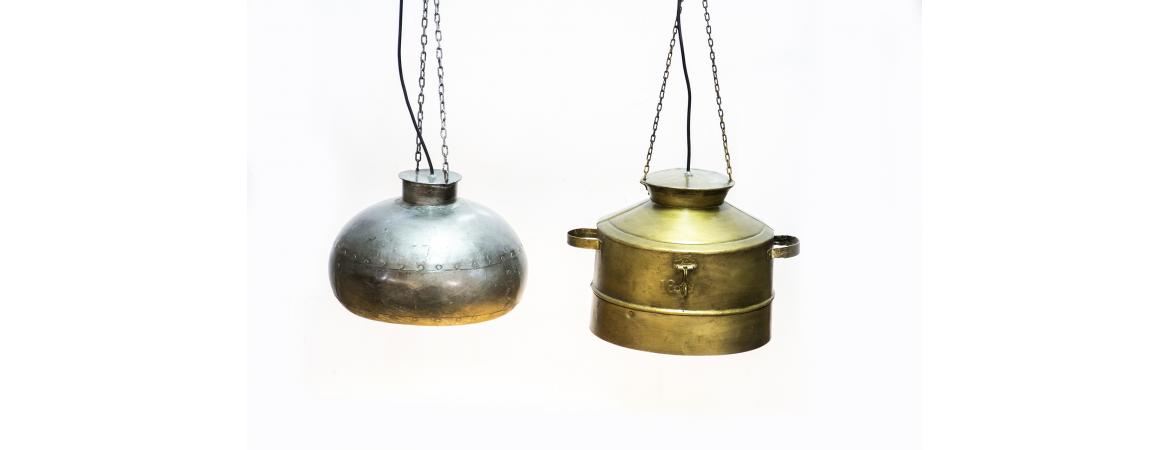 Reclaimed Pots Ceiling Lamp