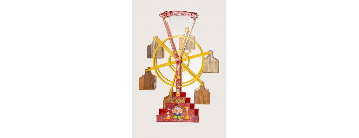Industrial Style Ferris Wheel Wine Bottle Holder 1.8m Tall