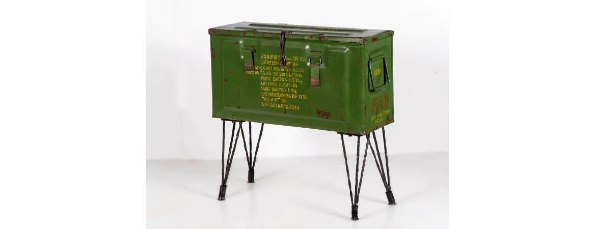 Vintage Storage Trunk on Hairpin Legs