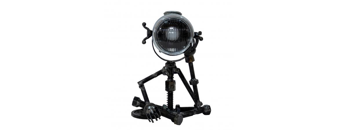 Reclaimed Parts Robot Table Lamp - Deep In Thought