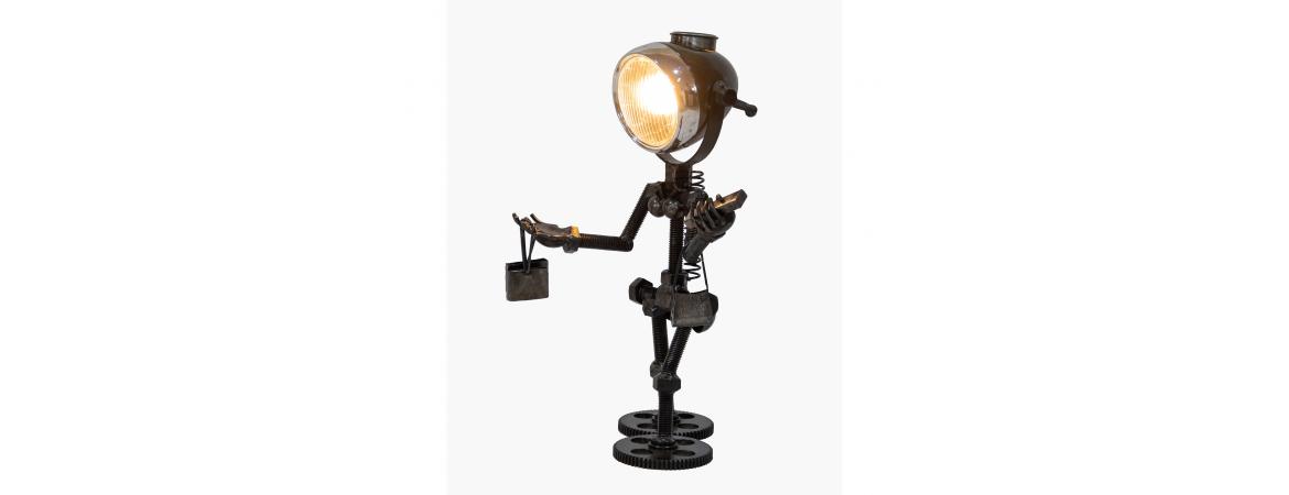 Reclaimed Parts Robot Table Lamp - Gone Shopping