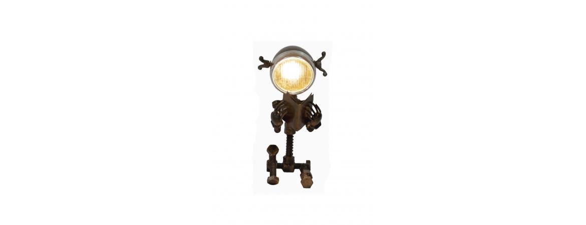 Reclaimed Parts Robot Table Lamp - Book time