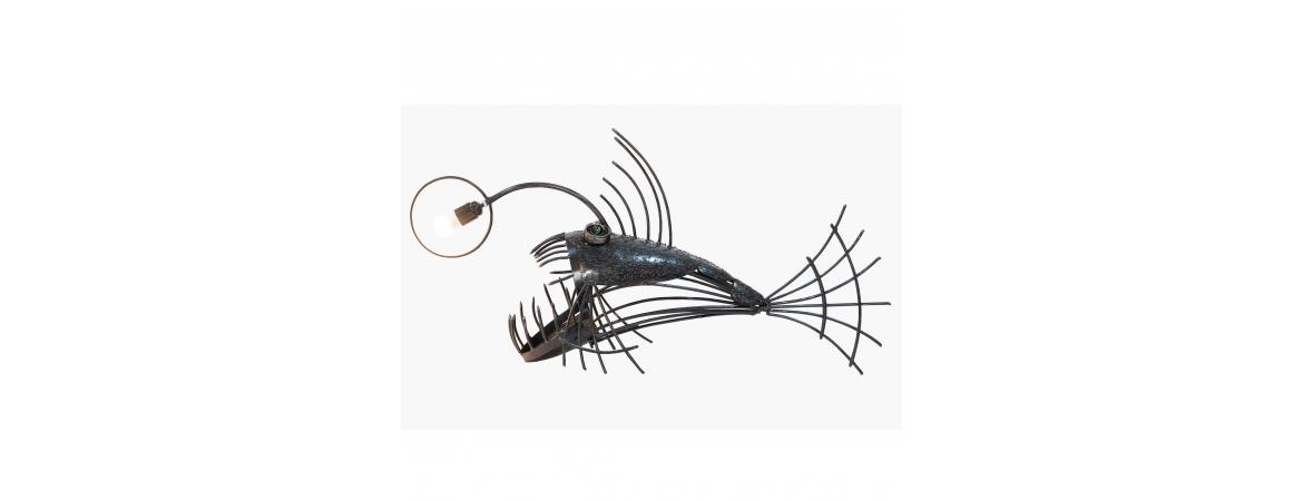 Reclaimed Parts Anglerfish Table Lamp - Comes To Light