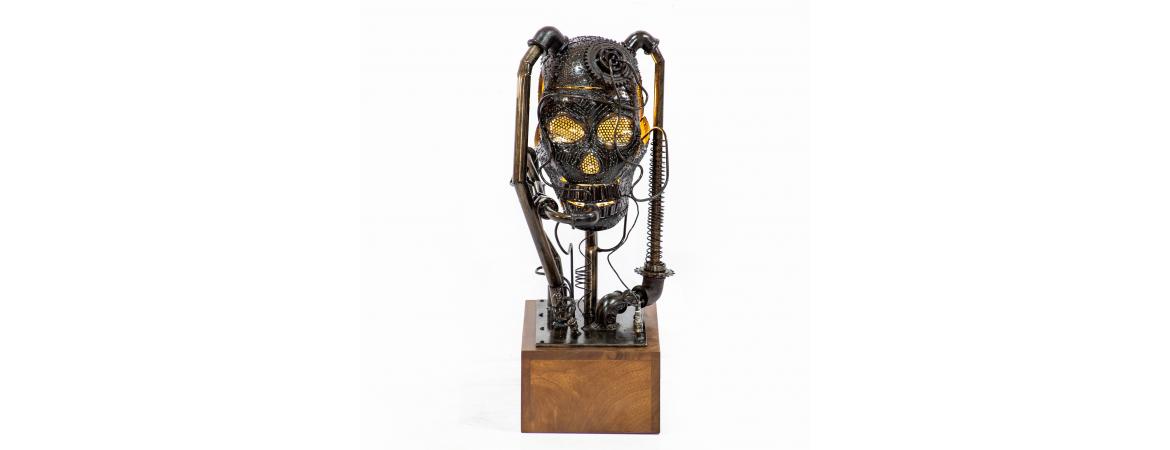 Steampunk Theme Skull Table Lamp - Bright Idea