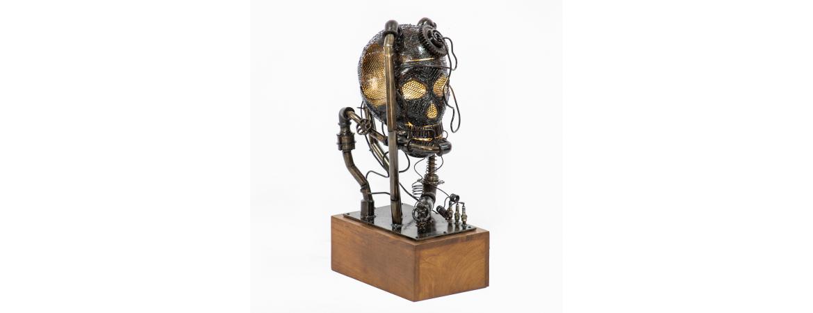 Steampunk Theme Skull Table Lamp - Bright Idea