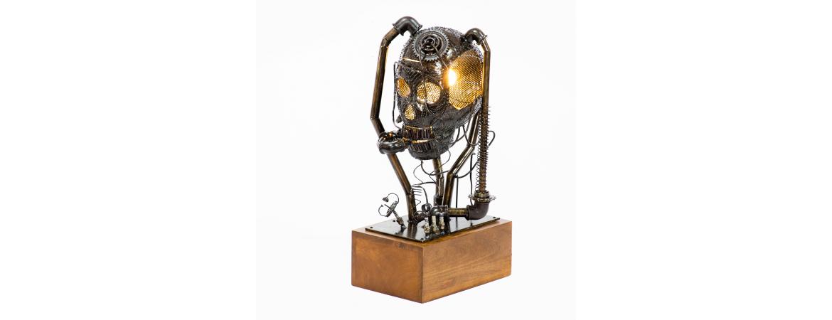 Steampunk Theme Skull Table Lamp - Bright Idea