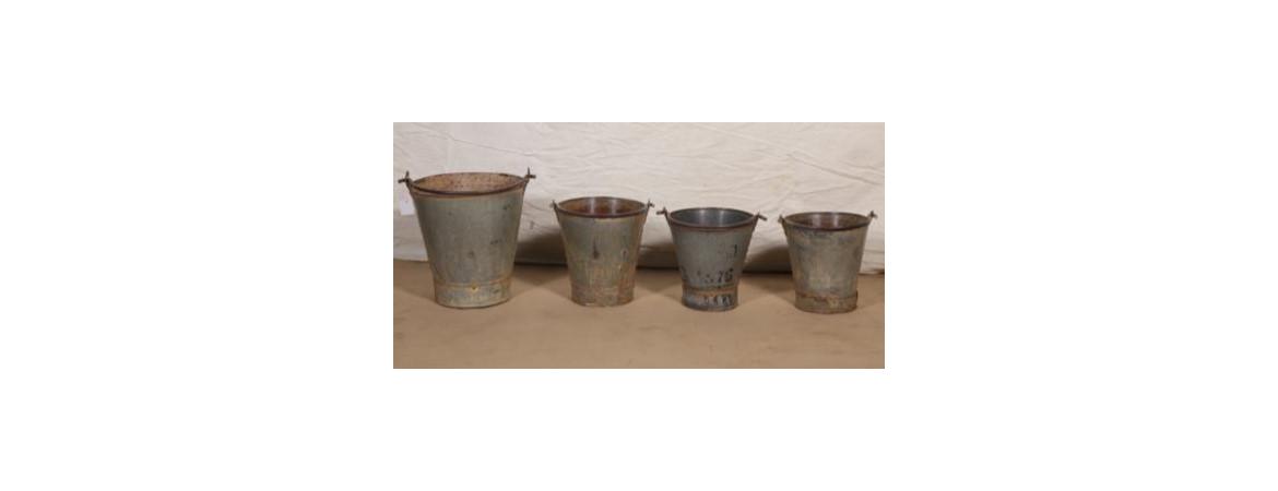 Assorted Old Iron Bucket