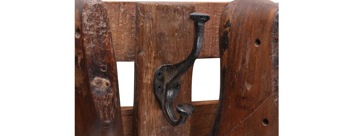 Coat Rack made from 4 Antique Shoe Moulds