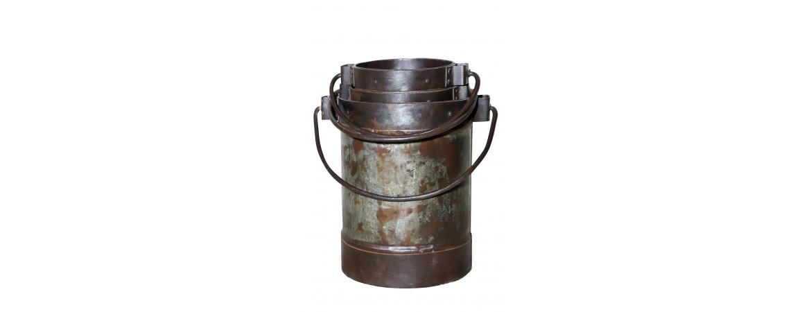 Set of 3 Antique Iron Tubs (planters)