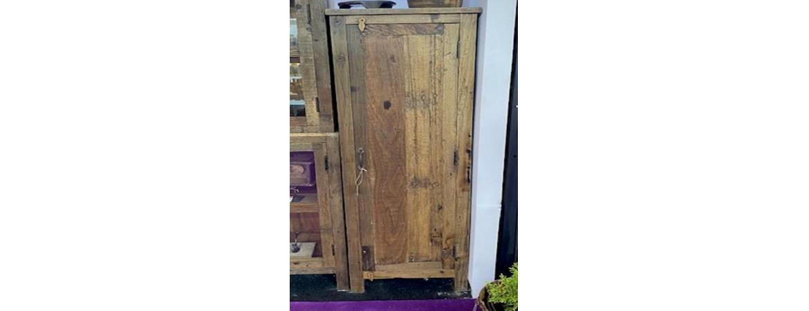 Upcycled Wooden Cabinet with Key Handle