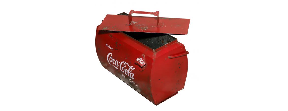 Vintage Coca-Cola Cooler Box with Handle