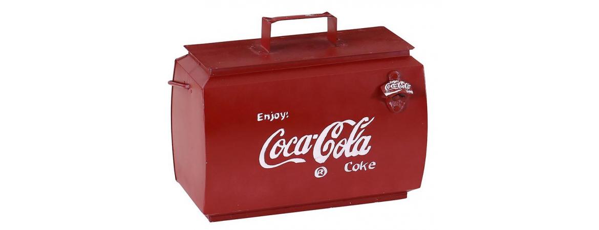 Vintage Coca-Cola Cooler Box with Handle