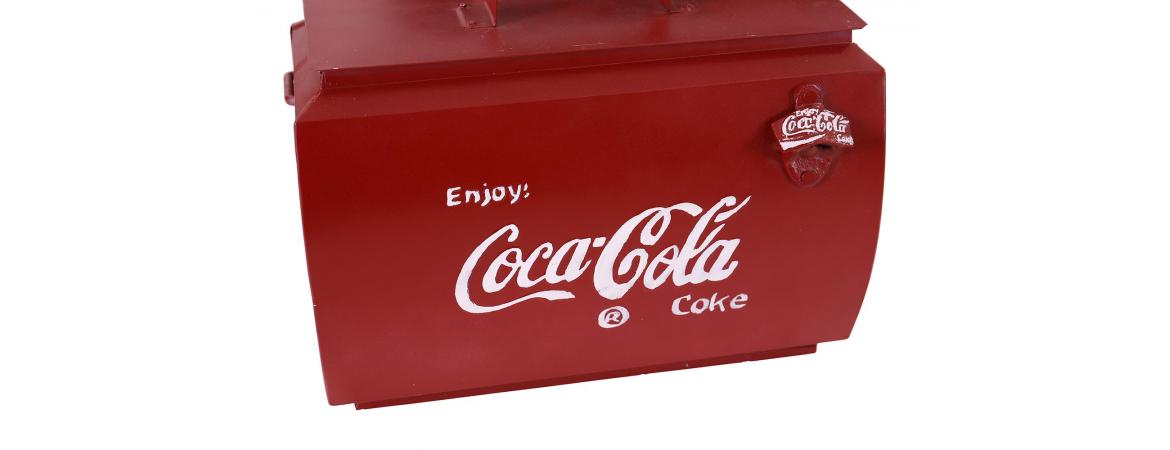 Vintage Coca-Cola Cooler Box with Handle