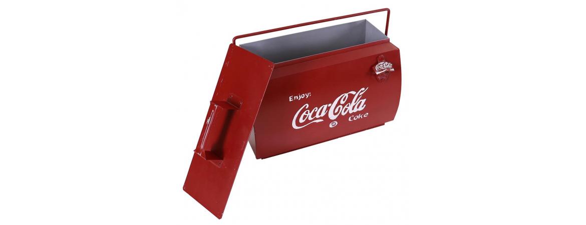 Vintage Coca-Cola Cooler Box with Handle