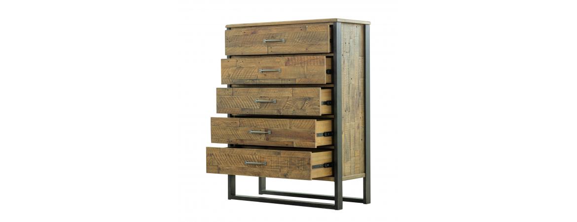 5 Drawer Chest with metal legs