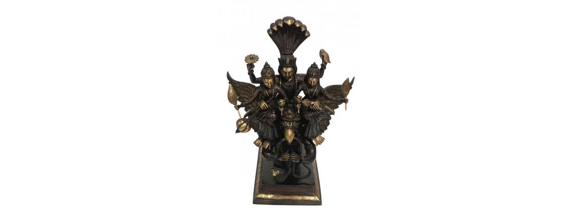 Garud with Laxmi, Vishnu & Cobra