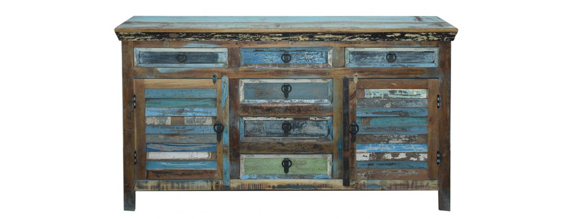 Reclaimed 2 Door 6 Drawers Sideboard