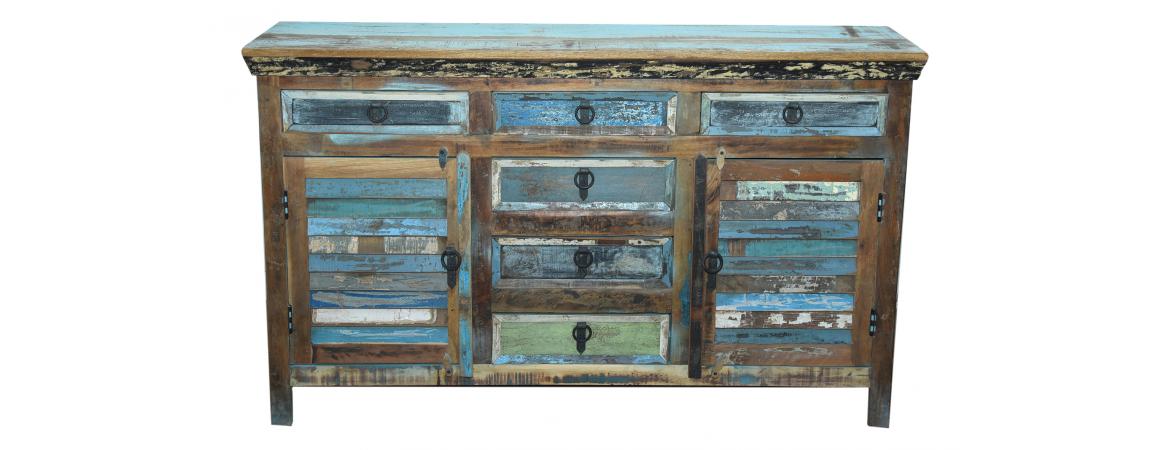 Reclaimed 2 Door 6 Drawers Sideboard