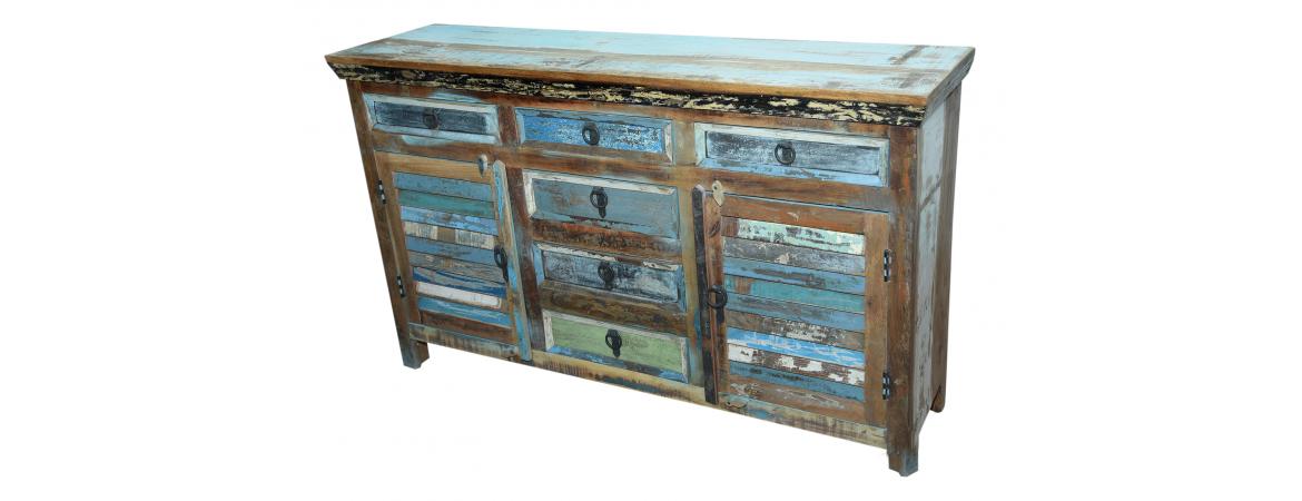 Reclaimed 2 Door 6 Drawers Sideboard