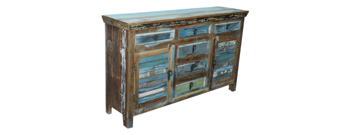 Reclaimed 2 Door 6 Drawers Sideboard