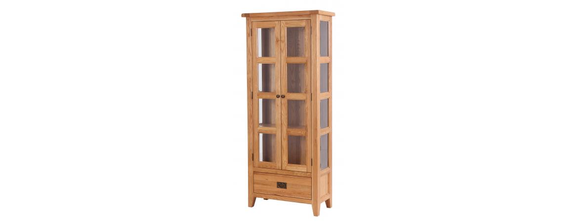 1 Drawer 2 Door Glazed Display Cabinet