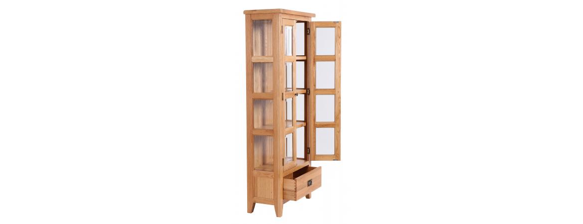 1 Drawer 2 Door Glazed Display Cabinet