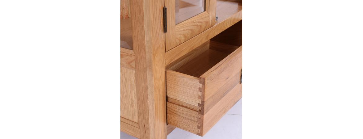 1 Drawer 2 Door Glazed Display Cabinet